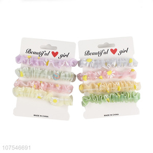 Premium Quality 4 Pieces Ponytail Hair Rings Elastic Hair Ties