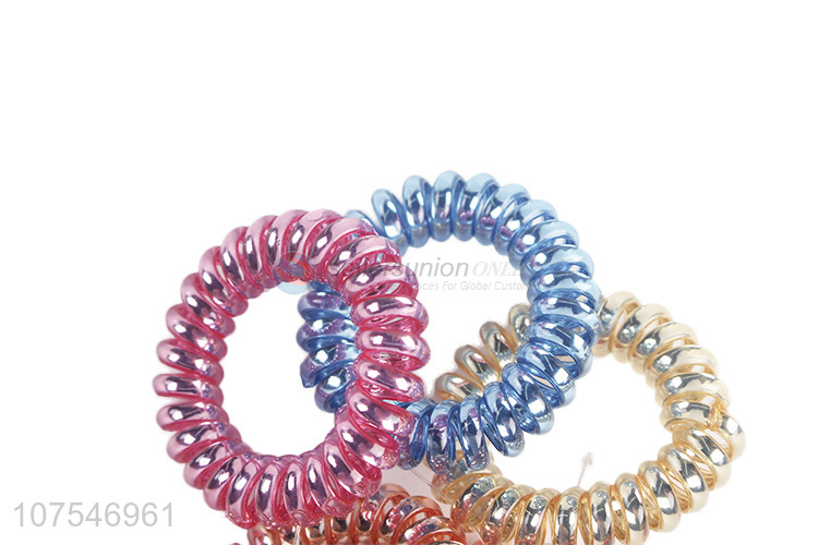 Cheap Price Hair Accessories Hair Ties Plastic Telephone Wire Hair Rings