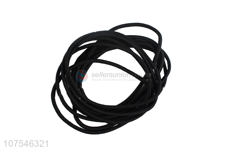 Hot Selling Fashion Round Balck Hair Band Elastic Hair Ring