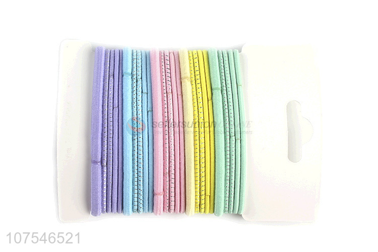 Factory Price Customized Card Hair Rope Set Colorful Hair Rings