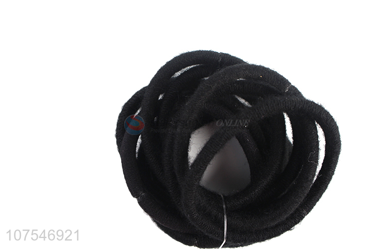 New Arrival Round Black Elastic Hair Band Simple Hair Ring