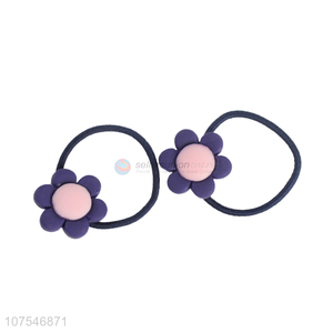 Wholesale Cute Flower Design Elastic Hair Ring Girls Hair Accessories