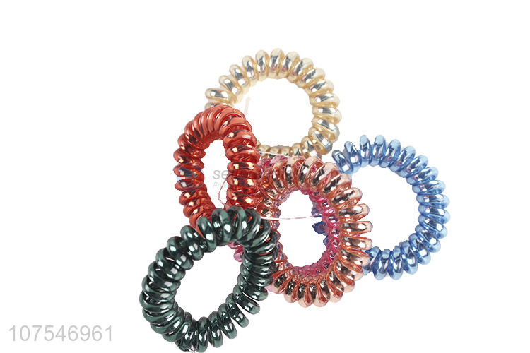 Cheap Price Hair Accessories Hair Ties Plastic Telephone Wire Hair Rings