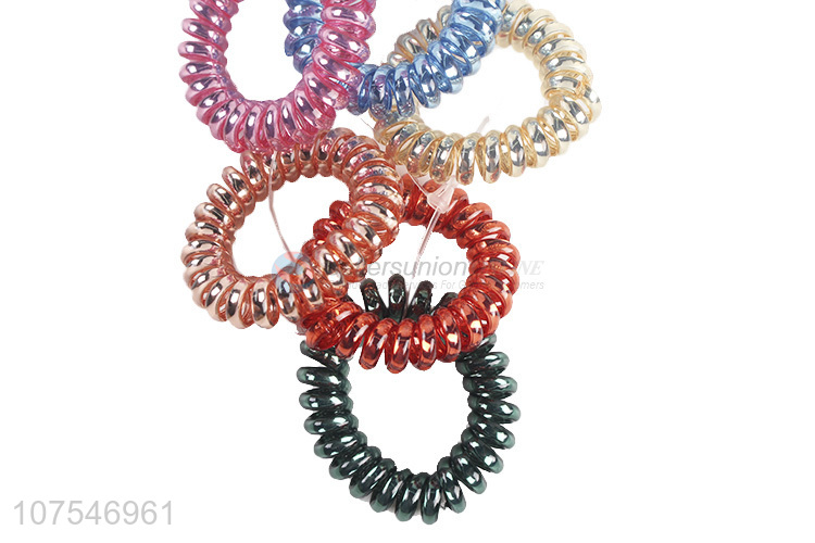 Cheap Price Hair Accessories Hair Ties Plastic Telephone Wire Hair Rings