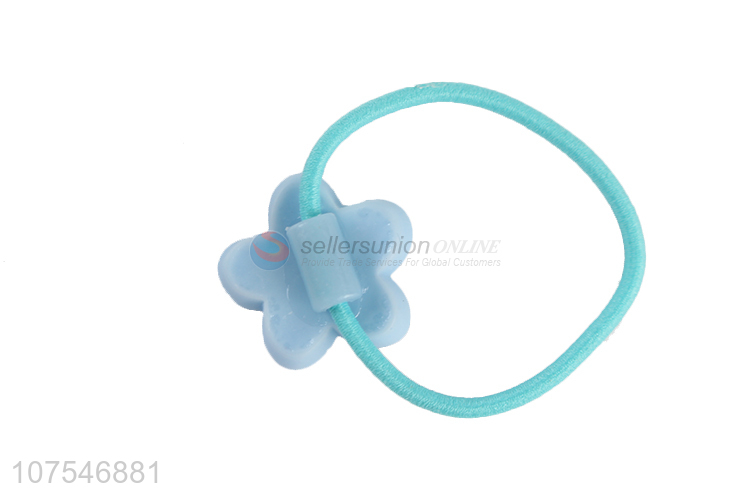 Wholesale Price Girls Elastic Hair Ring With Cute Flower Decoration