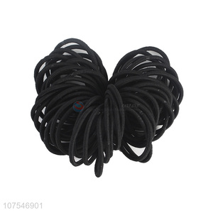 Factory Wholesale Simple Style Round Black Elastic Hair Ring