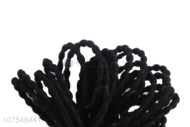 Competitive Price Fashion Hair Accessories Black Elastic Hair Ring