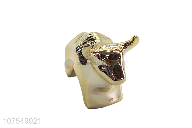 Suitable Price Cow Shape Ceramic Ornaments Fashion Ornaments Gifts