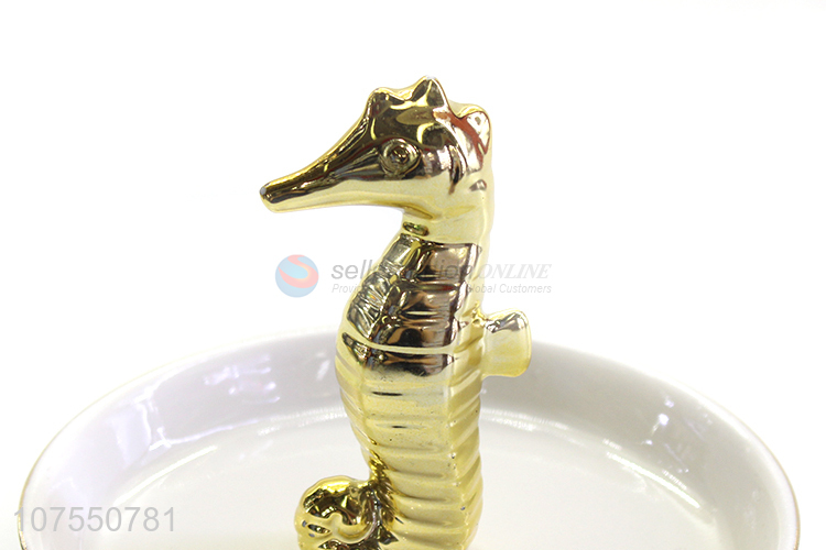 Creative Hippocampus Design Ceramic Plate For Holding Jewelry