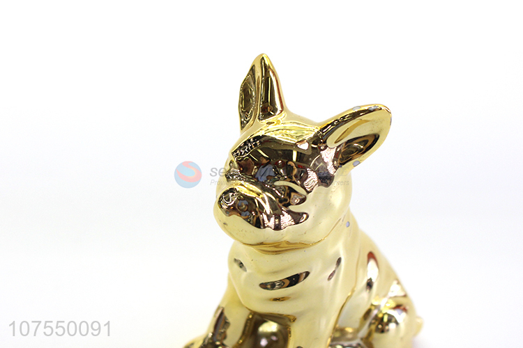 New Design Home Decoration Small Dog Ceramic Figurines Ornaments