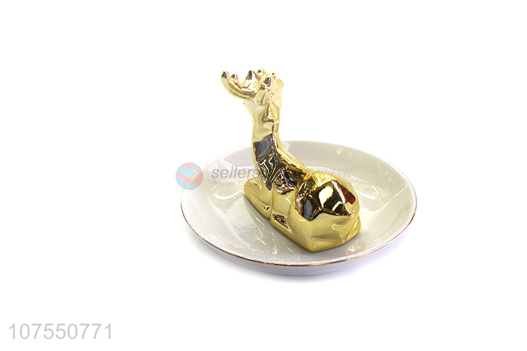 Best Sale Luxury Porcelain Ring Holder Ceramic Jewelry Tray Ceramic Plate