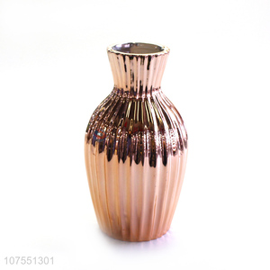 Hot Selling Rose Gold Ceramic Vase Ornaments Fashion Home Decoration