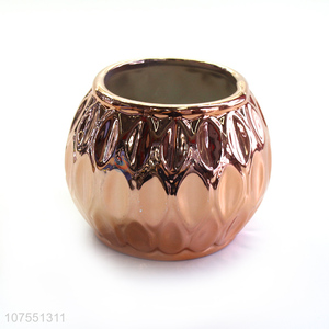 Good Quality Fashion Home Decoration Rose Gold Ceramic Vase Ornaments