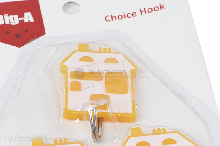 Factory Wholesale 3Pcs House Shape Household Sticky Hooks