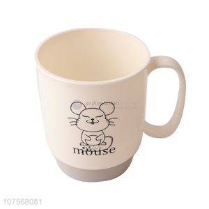 Lowest Price Cartoon Pattern Design Plastic Cup With Handle