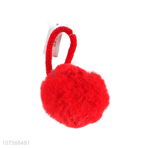 Good quality faux fur ball hair ties pom pom ponytail holder fashion accessories