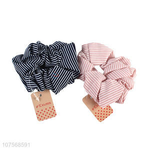 Most popular stripe pattern hair scrunchie hair ties fashion hair accessories