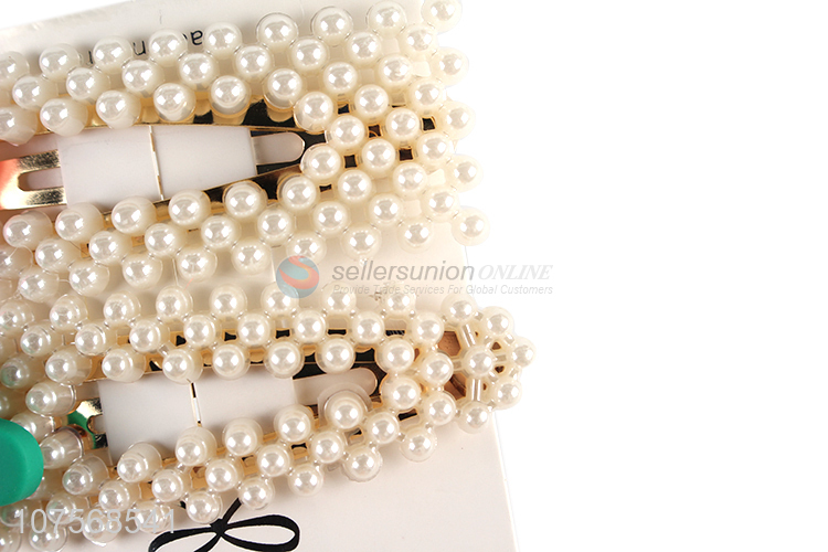 Best selling ladies Korean style pearl hair clip fashion pearl hairpins