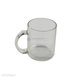 Premium quality 11oz transparent glass cup with handle