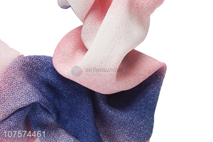 Wholesale color gradient design polyester hair scrunchies fashion headwear