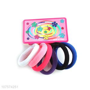 Hot selling toweling hair ties elastic ponytail holder hair accessories