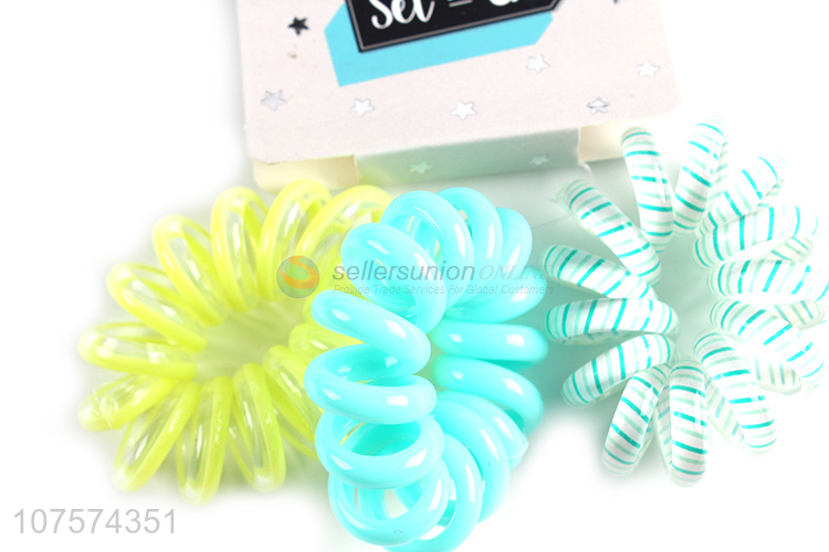 Factory price fashion hair accessories telephone wire hair ties hair ropes