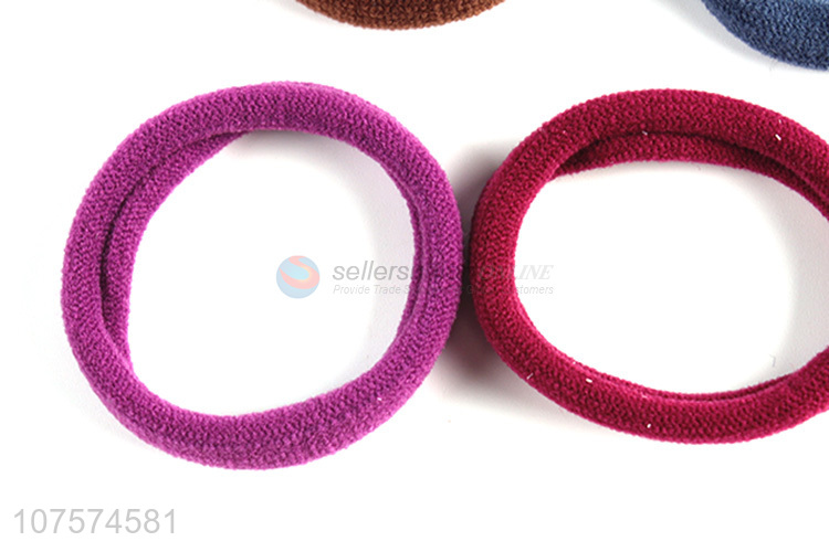 Promotional terry cloth hair ties seamless hair bands ponytail holders