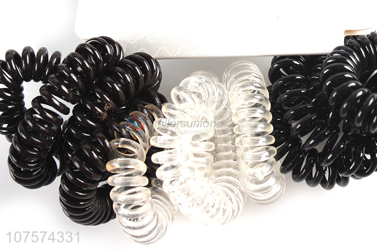 Promotional women girls hair accessories telephone wire hair rings