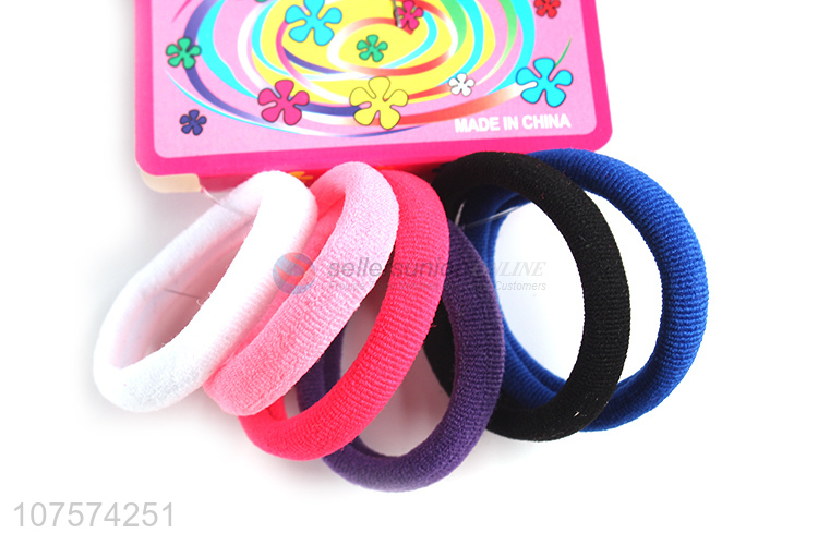 Hot selling toweling hair ties elastic ponytail holder hair accessories