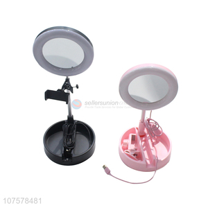 Wholesale professional foldable dimmable 3 in 1 selfie led ring light with stand