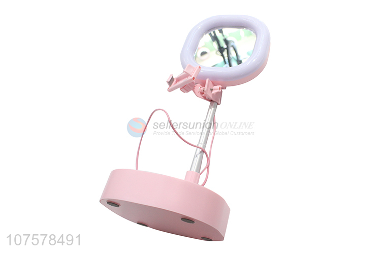 High quality desktop folding cell phone led ring light for makeup live stream selfie