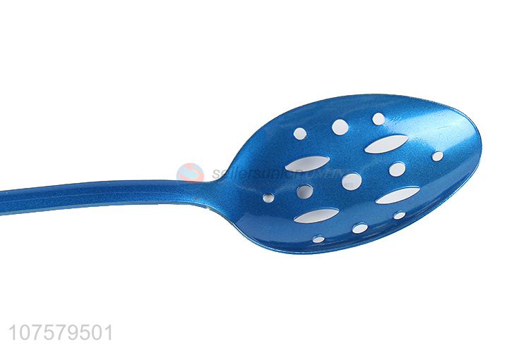 New design novelty stainless iron slotted serving spoon with long handle