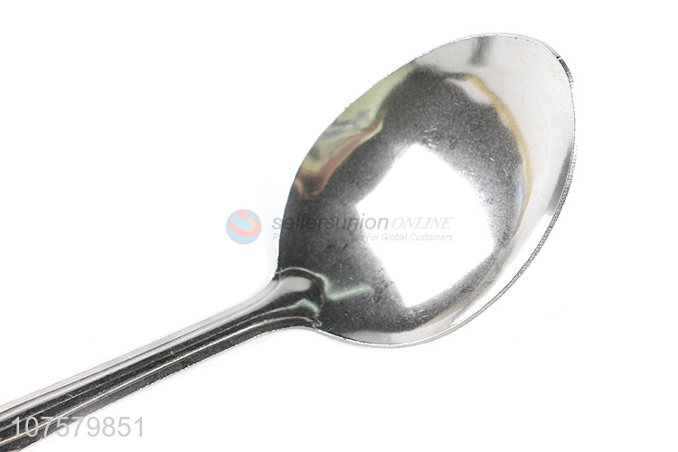 Factory price tableware stainless iron meal spoon metal rice spoon