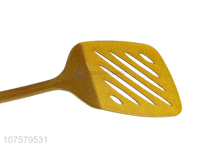 New arrival gold stainless iron slotted turner kitchen utensils