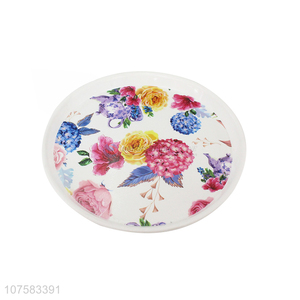 Wholesale Fashion Printing Round Plastic Tray Serving Tray