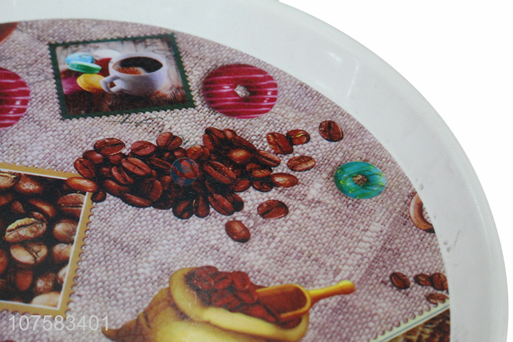 Hot Sale Color Printing Round Plastic Tray Food Tray