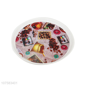 Hot Sale Color Printing Round Plastic Tray Food Tray