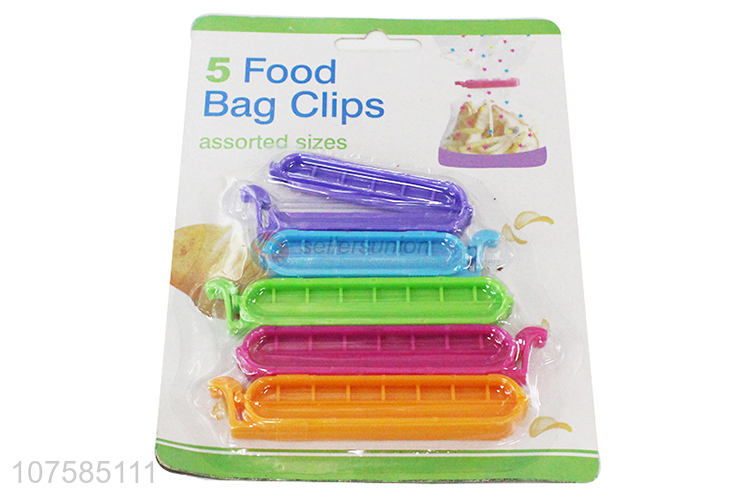 Creative Design 5 Pieces Plastic Clip Food Bag Clip Set