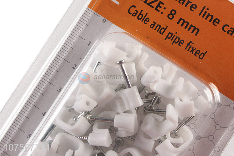 Best price cable and pipe fixed 8mm white square circular line card