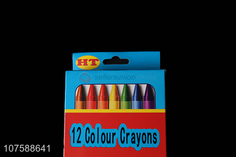 Hot Selling Art Drawing 12 Colors Non-Toxic Wax Crayons