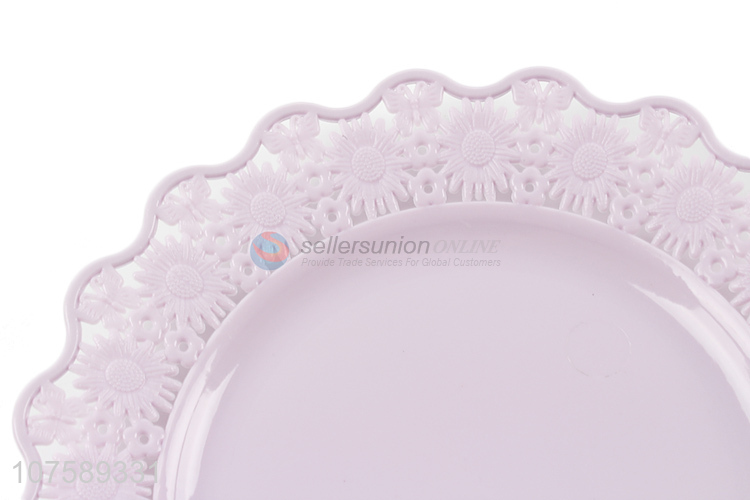 Best Quality 8 Pieces Plastic Round Plate Fashion Dinnerware