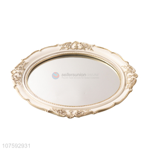 Good Factory Price Retro Style Luxury Resin Mirror Serving Tray