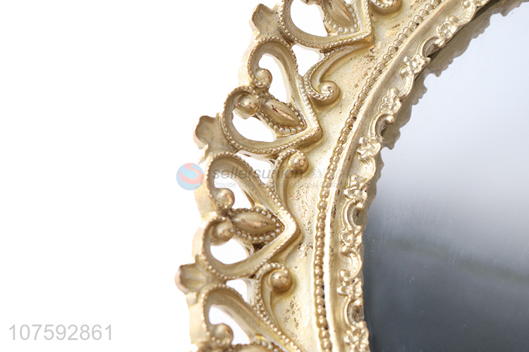 New Selling Promotion Luxury Serving Tray Gold Decorative Resin Mirror Tray