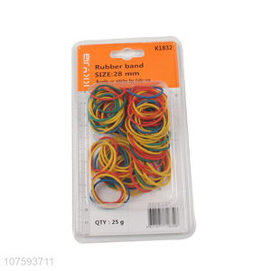 Promotional popular 28mm colorful elastic rubber bands