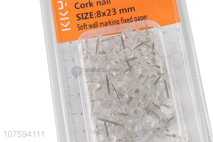 Factory direct sale transparent push pins thumbtacks pushpins