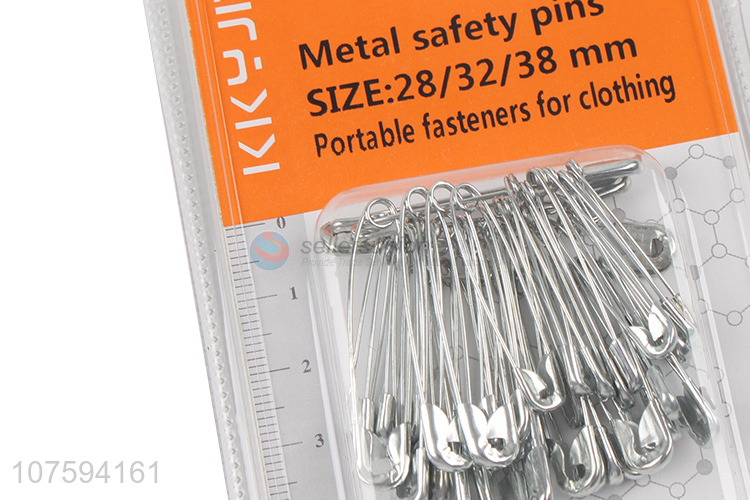 Wholesale 28/32/38mm galvanized metal safety pins clothing accessories