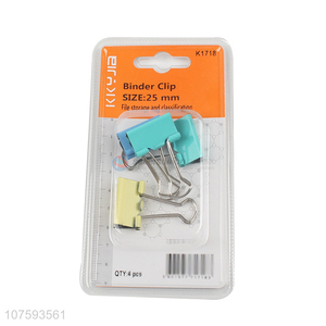 Good sale 25mm colorful binder clips paper binder clips office stationery