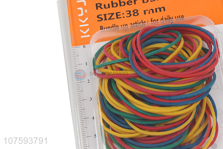 Factory direct sale 38mm colorful elastic rubber bands