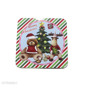 Fashion Colorful Square Tin Box Christmas Candy Box