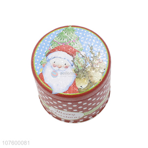 Good Price Colorful Cylinder Tin Box Christmas Decoration Gift Box